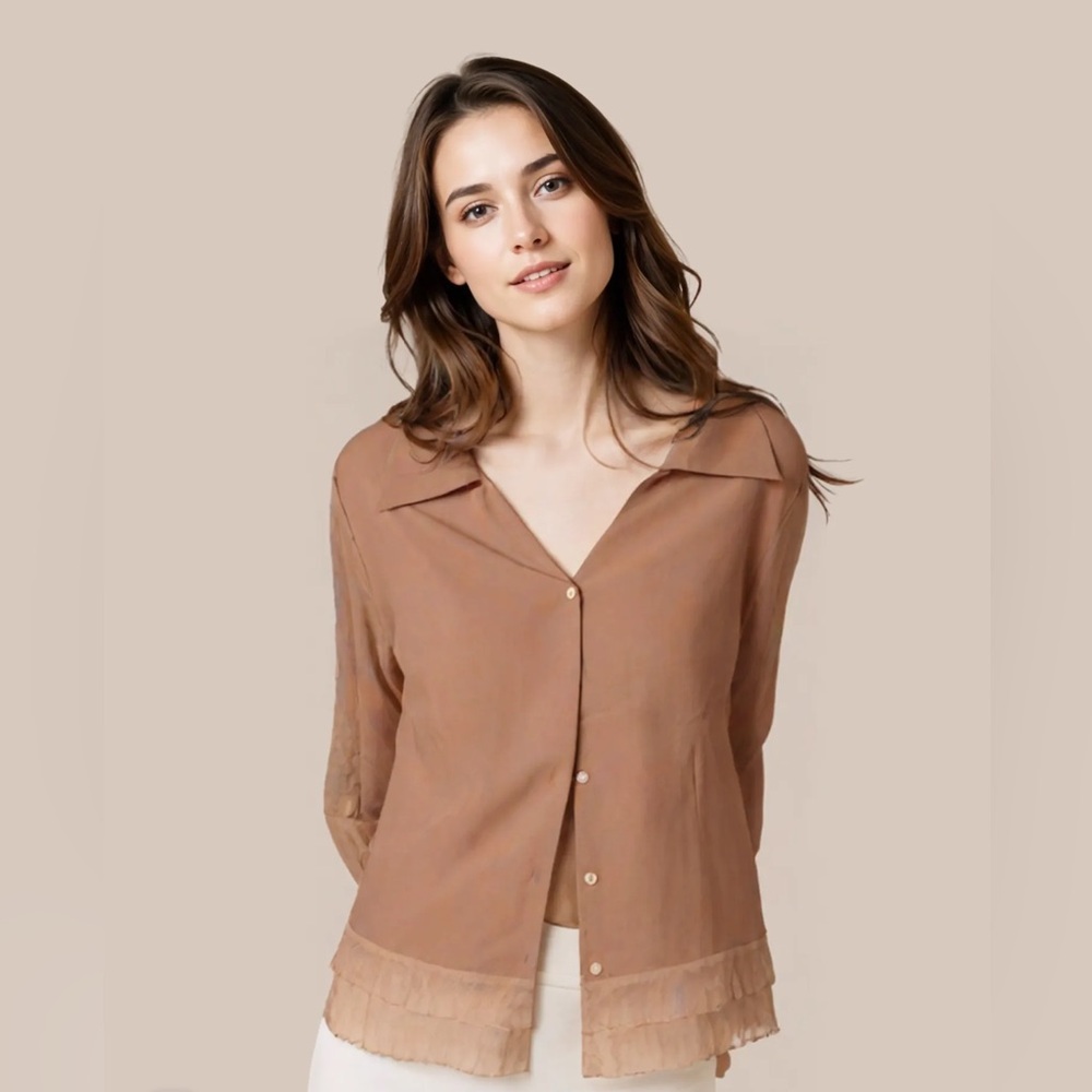 NWOT BFA Classics Pink Button-Up Blouse